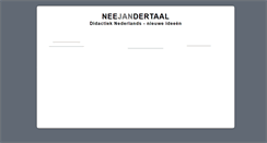 Desktop Screenshot of neejandertaal.be